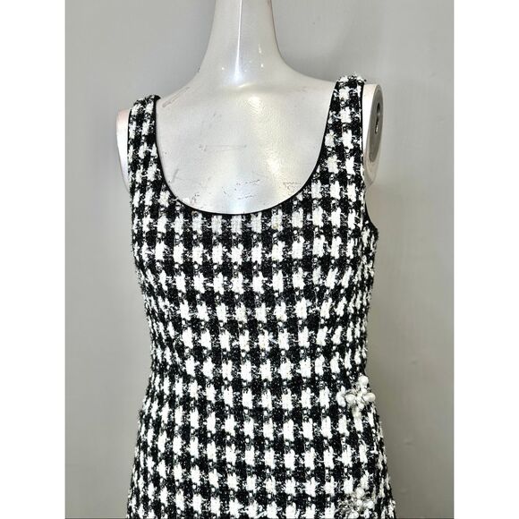 Self-Portrait Checked bouclé minidress US 4 $555 - Picture 6 of 11